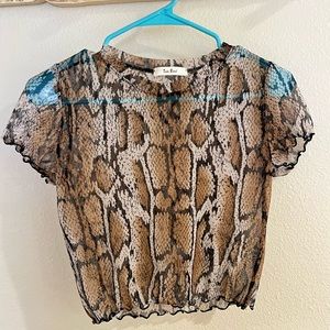 Sheer Animal Print Top